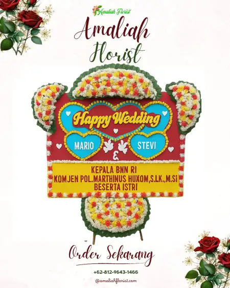 Papan Bunga Pernikahan Trisi